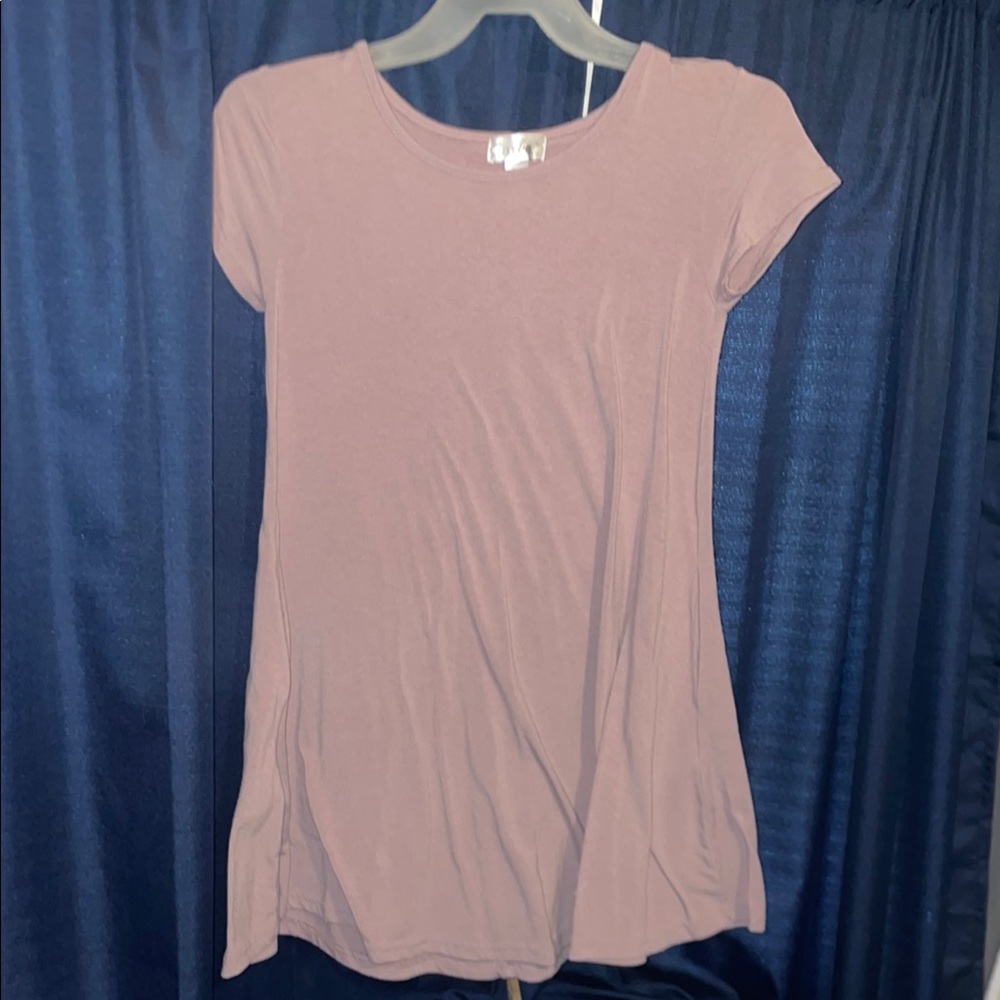 Just Be Pink Asymmetrical Cap Sleeve Dress and Pockets